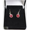 Image 1 : #57- NATURAL RED RUBY DANGLING EARRINGS
