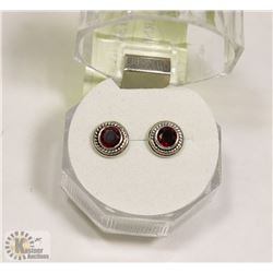 #90- NATURAL GARNET STUD EARRINGS