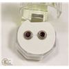 Image 1 : #90- NATURAL GARNET STUD EARRINGS
