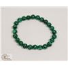 Image 1 : #66-NATURAL MALACHITE BEAD BRACELET 8MM