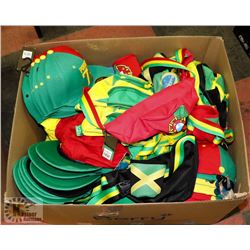 BOX OF ASSORTED CLOTHING, APPEARS TO BE MOSTLY