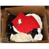 Image 1 : BOX OF ASSORTED CLOTHING, APPEARS TO BE MOSTLY
