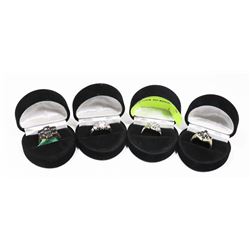 LOT OF FOUR .925 RINGS.