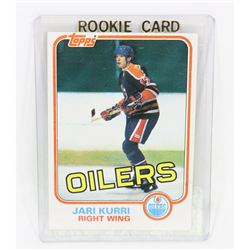 1981-82 TOPPS JARI KURRI ROOKIE CARD.