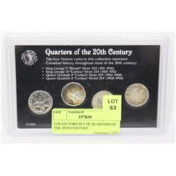 COLLECTORS SET OF QUARTERS OF THE 20TH CENTURY.