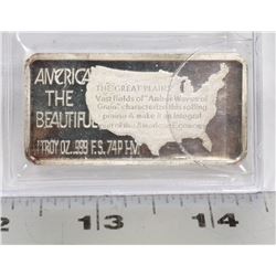 1 TROY OUNCE .999 SILVER AMERICA THE BEAUTIFUL HOR