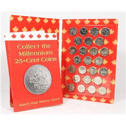 2000 CANADIAN MILLENIUM 25 CENT COLLECTING KIT.