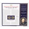 Image 1 : GROVER CLEVELAND 22ND US PRESIDENT COIN DISPLAY.