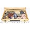 Image 1 : WOOD BOX W/COLLECTION OF FOSSILS &