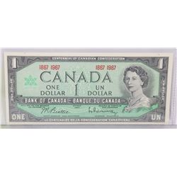 GEM UNC 1967 CANADIAN NO SN CENTENIAL $1 BILL