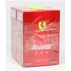 LOT OF 2 SCUDERIA FERRARI RED EAU DE TOILETTE