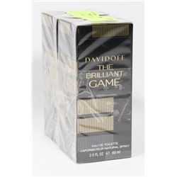LOT OF 2 DAVIDOFF THE BRILLIANT GAME EAU DE