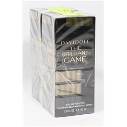 LOT OF 2 DAVIDOFF THE BRILLIANT GAME EAU DE