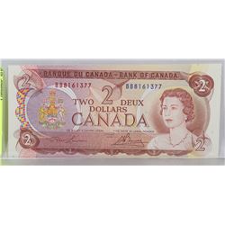 SCARCE 1974 CANADIAN CUTTING ERROR $2 BILL