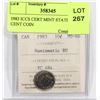 Image 1 : 1983 ICCS CERT MINT STATE 66 CANADIAN 10 CENT COIN