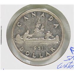 1951 SCARCE SHORT WATERLINE VARIETY SILVER $1