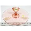 Image 1 : PINK DEPRESSION GLASS  ORNATE DESIGN