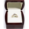 Image 1 : DIAMOND CLUSTER 10 AND 14K GOLD ENGAGEMENT RING
