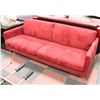 Image 1 : 76" RED MICROFIBER SOFA