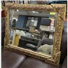 Image 1 : ORNATE WIDE FRAME BEVELED MIRROR IN GOLD TONE