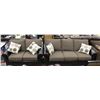 Image 1 : NEW FABRIC BROWN & BLACK 82" SOFA W/ 60" LOVESEAT