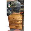 Image 1 : ANTIQUE 3 DRAWER DRESSER (32"X16"X35) WITH MIRROR