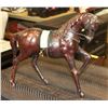 Image 1 : VINTAGE LEATHER WRAPPED HORSE STATUE