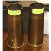 Image 1 : PAIR OF ARTILLERY SHELLS BRASS 9" TALL
