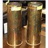 Image 1 : PAIR OF ARTILLERY SHELLS BRASS 13" TALL