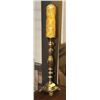 Image 1 : LARGE BRASS CANDLE HOLDER WITH CANDLE 33" TALL