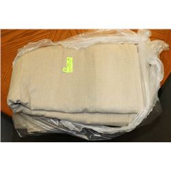 BEIGE LINES DRAPES 2 PANELS 81" W X 93"L