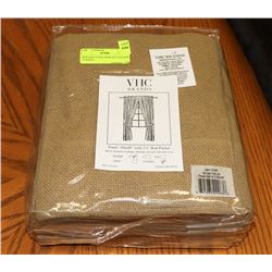 NEW NATURAL BURLAP CURTAINS 2 PANELS