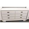 Image 1 : WHITE 6 DRAWER DRESSER 61.5"X16"X32.5"H. FURNITURE