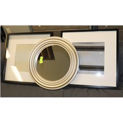 SHOWHOME ROUND MIRROR WITH 2 PICTURES
