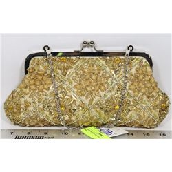 NEW EVENING BEADED CLUTCH BAG