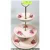 Image 1 : ROSE PATTERN FINE CHINA CAKE TRAY