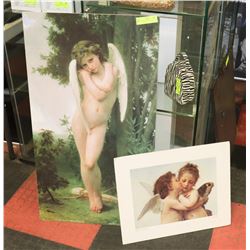 2 CHERUB PRINTS 20 X 37 & 14 X 14