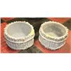 Image 1 : SET OF 2 CONCRETE POTS, 11" DIAMETER