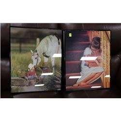 PAIR OF FRAMED ESTATE PICTURES