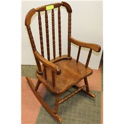 CHILDS  WOOD ROCKING CHAIR