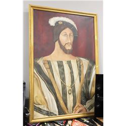 LARGE FRAMED OIL CANVAS PICTURE 53" X 77"