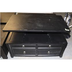 BLACK LIFT TOP COFFEE TABLE 46"X26"X19"H FURNITURE