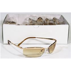 BOX OF GOLDEN AMBER DESIGNER SUNGLASSES
