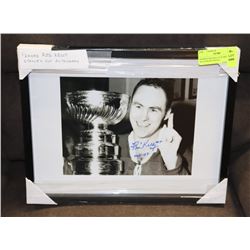 FRAMED RED KELLY STANLEY CUP AUTOGRAPH PHOTO.
