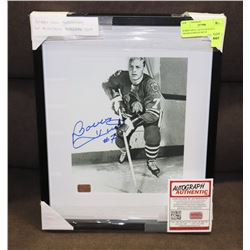 BOBBY HULL AUTOGRAPHED FRAMED PHOTO WITH