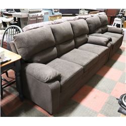 NEW ARCHLEY BROWN FABRIC 80" SOFA W/ 58" LOVESEAT