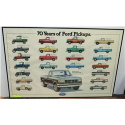 VINTAGE DEALER FORD SIGN FRAMED