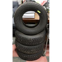 LOT OF 4 LT 235/75 R15 MUD AND SNOW TIRES