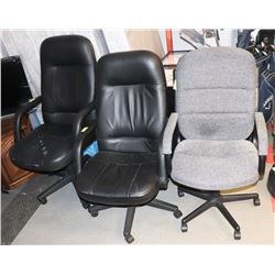 GROUPING OF 3 ASSORTED OFFICE CHAIRS