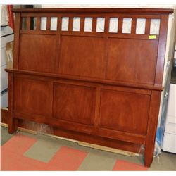 PALLISER WOOD QUEEN SIZE HEADBOARD & FOOTBOARD